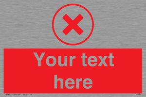 Custom red background, red cross in circle