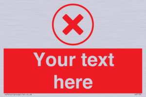 Custom red background, red cross in circle