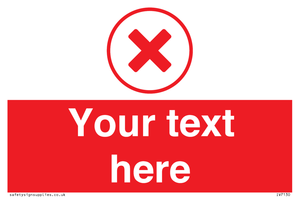 Custom red background, red cross in circle