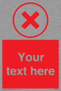 Custom red background, red cross in circle