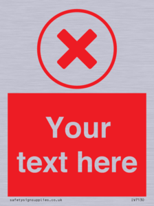 Custom red background, red cross in circle