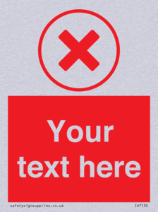 Custom red background, red cross in circle