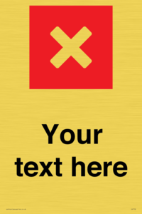 Custom plain background, red square with cross