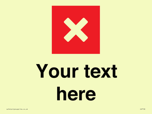 Custom plain background, red square with cross