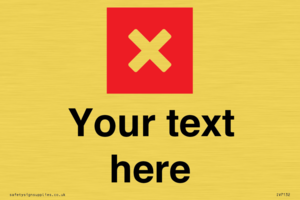 Custom plain background, red square with cross