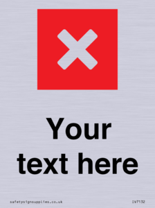 Custom plain background, red square with cross