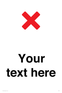 Custom plain background, red cross