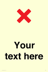 Custom plain background, red cross