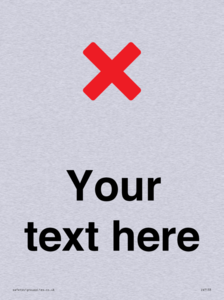 Custom plain background, red cross