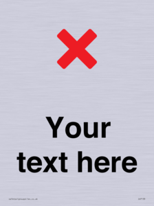 Custom plain background, red cross