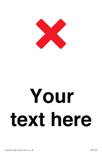 Custom plain background, red cross