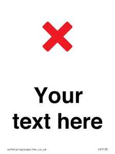 Custom plain background, red cross