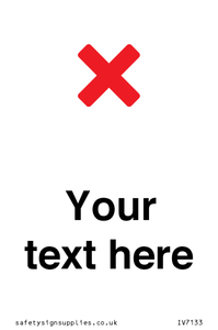 Custom plain background, red cross