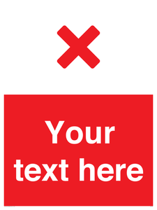 Custom red background, red cross