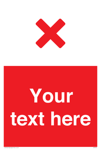 Custom red background, red cross