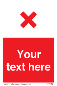 Custom red background, red cross