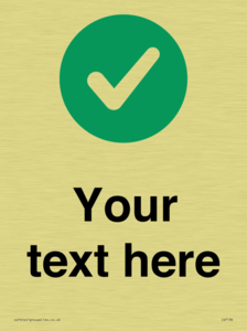 Custom plain background, green circle with tick