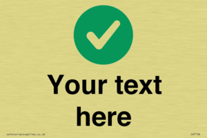 Custom plain background, green circle with tick