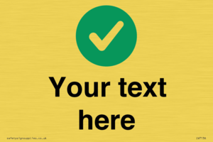 Custom plain background, green circle with tick