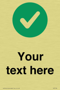 Custom plain background, green circle with tick