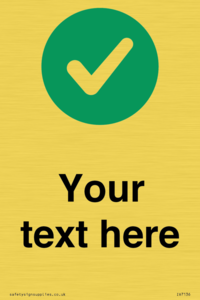 Custom plain background, green circle with tick