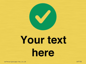 Custom plain background, green circle with tick