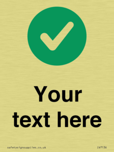 Custom plain background, green circle with tick