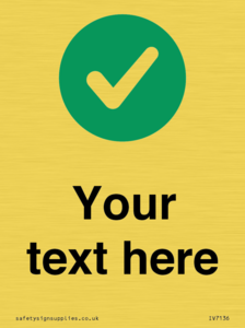 Custom plain background, green circle with tick