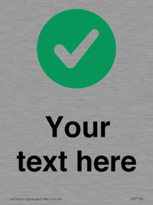 Custom plain background, green circle with tick