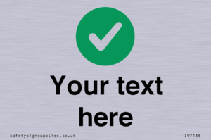 Custom plain background, green circle with tick