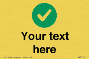 Custom plain background, green circle with tick