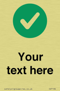 Custom plain background, green circle with tick