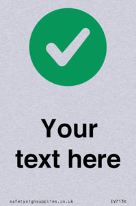 Custom plain background, green circle with tick