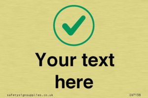 Custom plain background, green tick in circle