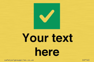 Custom plain background, green square with tick