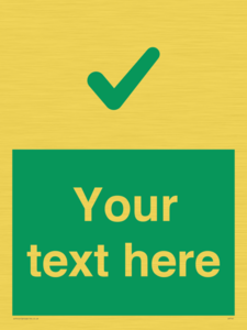 Custom green background, green tick