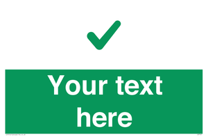 Custom green background, green tick