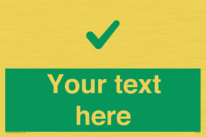 Custom green background, green tick