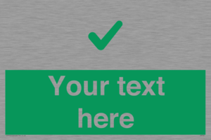 Custom green background, green tick