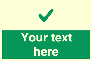 Custom green background, green tick