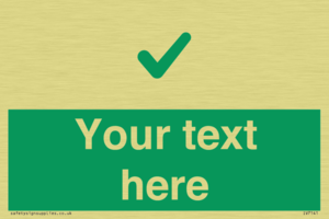 Custom green background, green tick