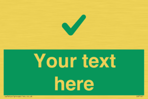 Custom green background, green tick