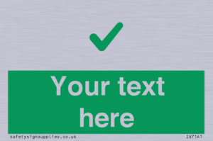 Custom green background, green tick