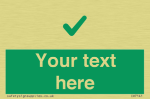 Custom green background, green tick