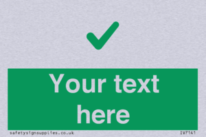 Custom green background, green tick