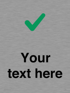 Custom plain background, green tick