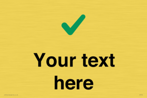 Custom plain background, green tick