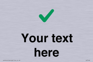 Custom plain background, green tick