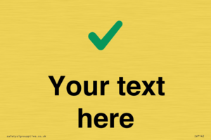 Custom plain background, green tick