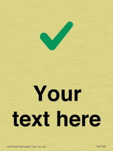 Custom plain background, green tick